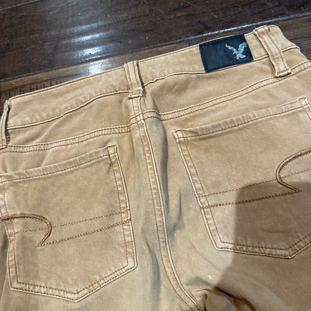 American Eagle Outfitters Camel Super Stretch Jeans Jeggings - Picture 6 of 7